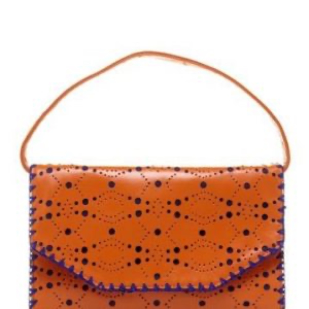 Tahoe Leathern Whipstitch Clutch w Strap